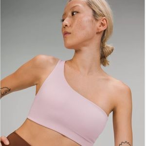 Ribbed Nulu Asymmetrical Yoga Bra Light Support, A/B Cup